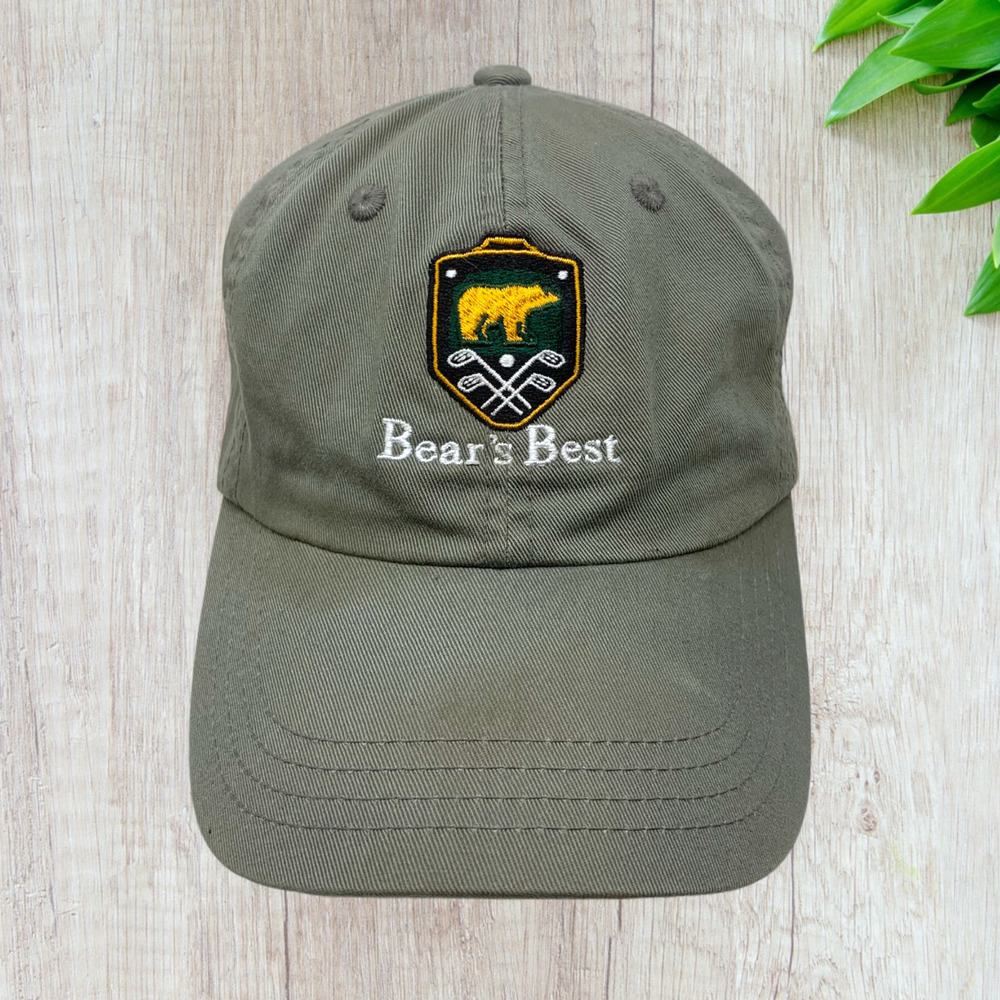 Bear's Best Golf Club Strapback Dad Hat Cap Embroidered Imperial Headwear